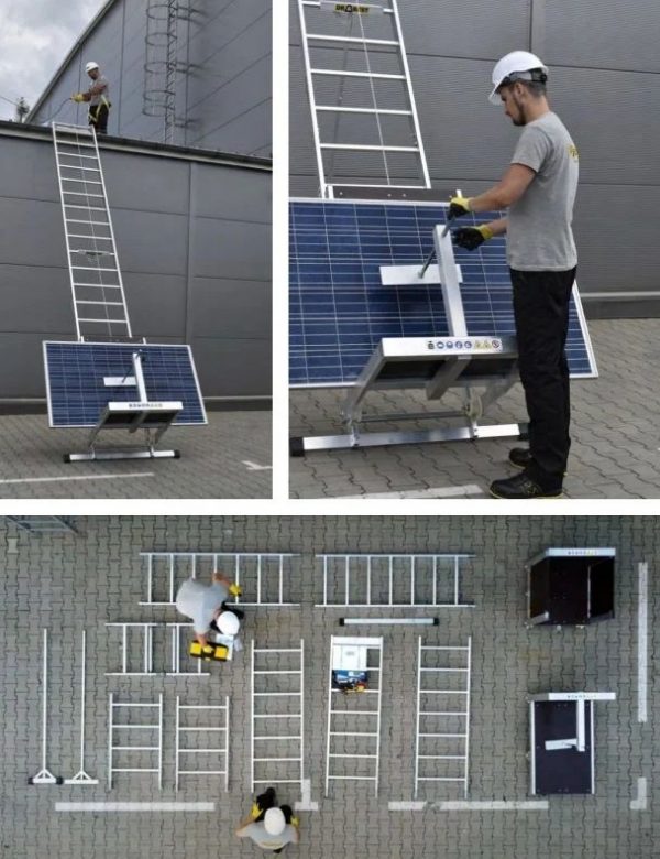 Ladderlift voor zonnepanelen